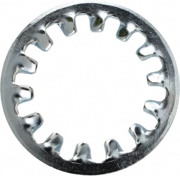 Value Collection - 1 Screw, 1.06" ID, Steel Internal Tooth Lock Washer - 1.637" OD, Zinc-Plated, Grade 2 - Exact Tool & Supply