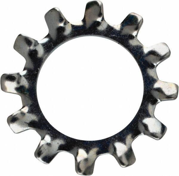 Value Collection - 9/16" Screw, 0.596" ID, Steel External Tooth Lock Washer - 0.985" OD, Zinc-Plated, Grade 2 - Exact Tool & Supply
