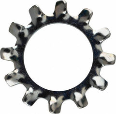 Value Collection - 9/16" Screw, 0.596" ID, Steel External Tooth Lock Washer - 0.985" OD, Zinc-Plated, Grade 2 - Exact Tool & Supply