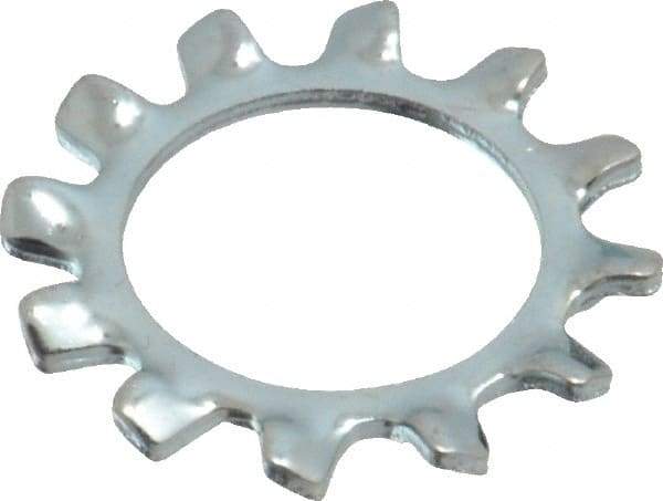 Value Collection - 5/8" Screw, 0.663" ID, Steel External Tooth Lock Washer - 1.071" OD, Zinc-Plated, Grade 2 - Exact Tool & Supply