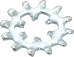 Value Collection - #8 Screw, 0.176" ID, Steel Internal Tooth & External Tooth Lock Washer - 0.506" OD, Zinc-Plated, Grade 2 - Exact Tool & Supply
