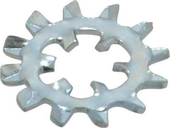 Value Collection - #10 Screw, 0.204" ID, Steel Internal Tooth & External Tooth Lock Washer - 0.61" OD, Zinc-Plated, Grade 2 - Exact Tool & Supply