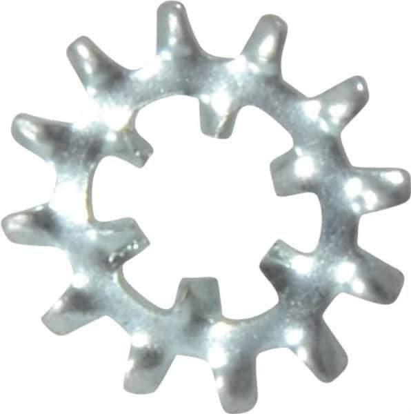 Value Collection - 1/4" Screw, 0.267" ID, Steel Internal Tooth & External Tooth Lock Washer - 0.76" OD, Zinc-Plated, Grade 2 - Exact Tool & Supply