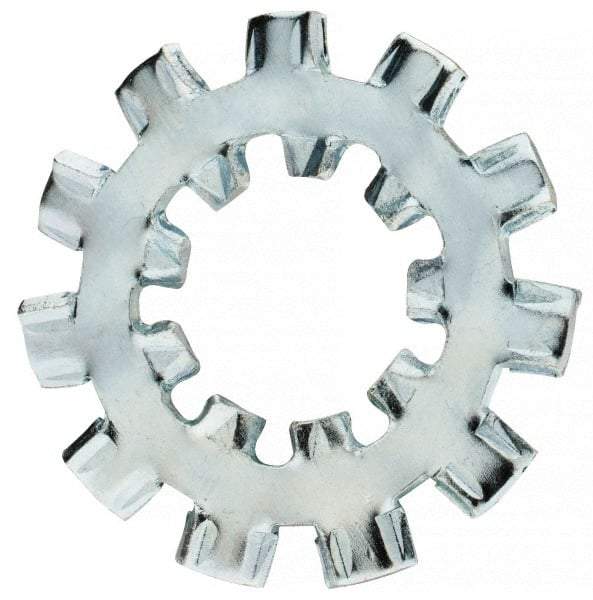 Value Collection - 1/2" Screw, 0.53" ID, Steel Internal Tooth & External Tooth Lock Washer - 1.26" OD, Zinc-Plated, Grade 2 - Exact Tool & Supply