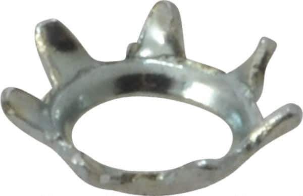 Value Collection - #6 Screw, 0.15" ID, Steel External Tooth Lock Washer - 0.289" OD, Zinc-Plated, Grade 2 - Exact Tool & Supply