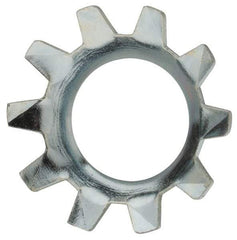 Value Collection - 5/16" Screw, 0.333" ID, Steel External Tooth Lock Washer - 0.599" OD, Zinc-Plated, Grade 2 - Exact Tool & Supply