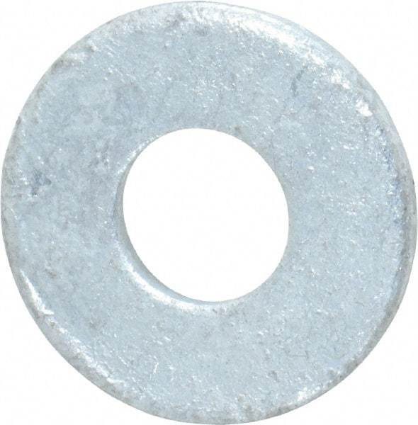 Value Collection - 5/16" Screw, Steel USS Flat Washer - 3/8" ID x 7/8" OD, 5/64" Thick, Galvanized Finish - Exact Tool & Supply