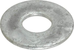 Value Collection - 5/8" Screw, Steel USS Flat Washer - 11/16" ID x 1-3/4" OD, 9/64" Thick, Galvanized Finish - Exact Tool & Supply