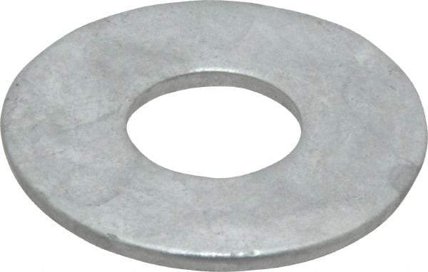 Value Collection - 3/4" Screw, Steel USS Flat Washer - 13/16" ID x 2" OD, 5/32" Thick, Galvanized Finish - Exact Tool & Supply