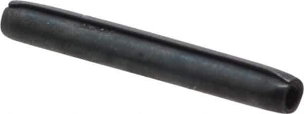 Made in USA - 1/16" Diam x 1/2" Long Coiled Spring Pin - Grade 1070-1090 Alloy Steel, Black Oxide Finish - Exact Tool & Supply