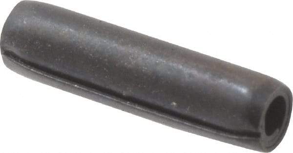 Made in USA - 3/32" Diam x 3/8" Long Coiled Spring Pin - Grade 1070-1090 Alloy Steel, Black Oxide Finish - Exact Tool & Supply