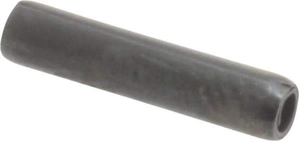 Made in USA - 3/32" Diam x 7/16" Long Coiled Spring Pin - Grade 1070-1090 Alloy Steel, Black Oxide Finish - Exact Tool & Supply