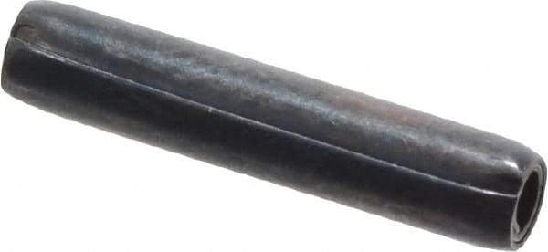 Made in USA - 3/32" Diam x 1/2" Long Coiled Spring Pin - Grade 1070-1090 Alloy Steel, Black Oxide Finish - Exact Tool & Supply