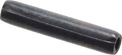 Made in USA - 3/32" Diam x 1/2" Long Coiled Spring Pin - Grade 1070-1090 Alloy Steel, Black Oxide Finish - Exact Tool & Supply