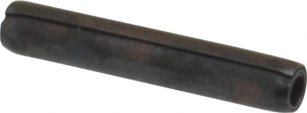 Made in USA - 3/32" Diam x 9/16" Long Coiled Spring Pin - Grade 1070-1090 Alloy Steel, Black Oxide Finish - Exact Tool & Supply