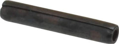 Made in USA - 3/32" Diam x 9/16" Long Coiled Spring Pin - Grade 1070-1090 Alloy Steel, Black Oxide Finish - Exact Tool & Supply