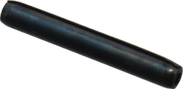 Made in USA - 3/32" Diam x 11/16" Long Coiled Spring Pin - Grade 1070-1090 Alloy Steel, Black Oxide Finish - Exact Tool & Supply