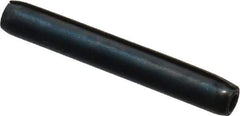 Made in USA - 3/32" Diam x 11/16" Long Coiled Spring Pin - Grade 1070-1090 Alloy Steel, Black Oxide Finish - Exact Tool & Supply