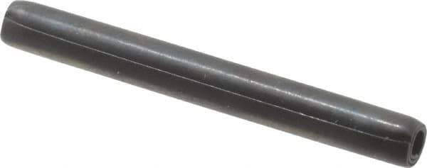 Made in USA - 3/32" Diam x 7/8" Long Coiled Spring Pin - Grade 1070-1090 Alloy Steel, Black Oxide Finish - Exact Tool & Supply