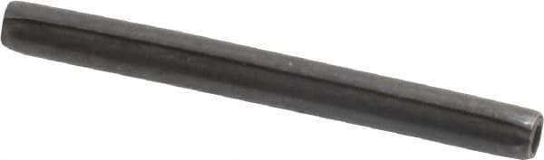 Made in USA - 3/32" Diam x 1" Long Coiled Spring Pin - Grade 1070-1090 Alloy Steel, Black Oxide Finish - Exact Tool & Supply
