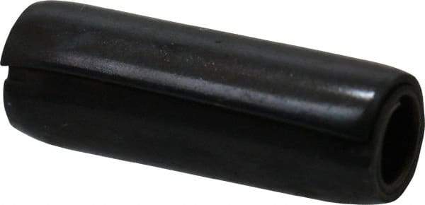 Made in USA - 1/8" Diam x 3/8" Long Coiled Spring Pin - Grade 1070-1090 Alloy Steel, Black Oxide Finish - Exact Tool & Supply