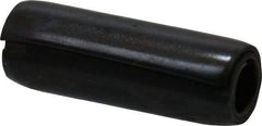 Made in USA - 1/8" Diam x 3/8" Long Coiled Spring Pin - Grade 1070-1090 Alloy Steel, Black Oxide Finish - Exact Tool & Supply
