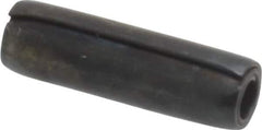 Made in USA - 1/8" Diam x 7/16" Long Coiled Spring Pin - Grade 1070-1090 Alloy Steel, Black Oxide Finish - Exact Tool & Supply