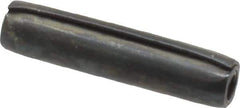 Made in USA - 1/8" Diam x 9/16" Long Coiled Spring Pin - Grade 1070-1090 Alloy Steel, Black Oxide Finish - Exact Tool & Supply