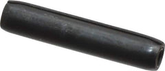Made in USA - 1/8" Diam x 5/8" Long Coiled Spring Pin - Grade 1070-1090 Alloy Steel, Black Oxide Finish - Exact Tool & Supply