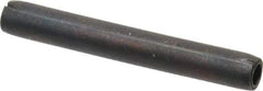 Made in USA - 1/8" Diam x 1" Long Coiled Spring Pin - Grade 1070-1090 Alloy Steel, Black Oxide Finish - Exact Tool & Supply
