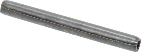 Made in USA - 1/8" Diam x 1-1/4" Long Coiled Spring Pin - Grade 1070-1090 Alloy Steel, Black Oxide Finish - Exact Tool & Supply