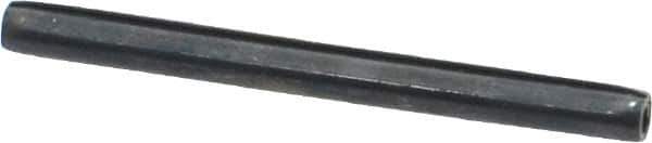 Made in USA - 1/8" Diam x 1-1/2" Long Coiled Spring Pin - Grade 1070-1090 Alloy Steel, Black Oxide Finish - Exact Tool & Supply
