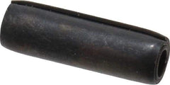 Made in USA - 5/32" Diam x 1/2" Long Coiled Spring Pin - Grade 1070-1090 Alloy Steel, Black Oxide Finish - Exact Tool & Supply