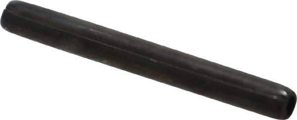 Made in USA - 5/32" Diam x 1-1/2" Long Coiled Spring Pin - Grade 1070-1090 Alloy Steel, Black Oxide Finish - Exact Tool & Supply