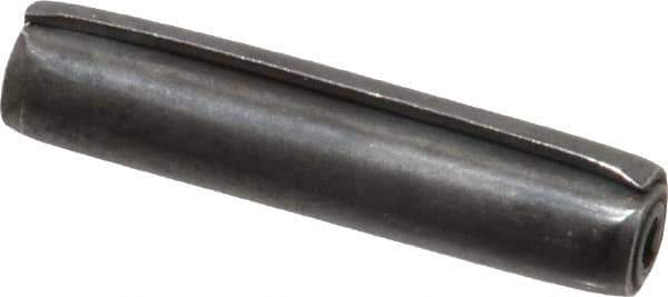 Made in USA - 3/16" Diam x 7/8" Long Coiled Spring Pin - Grade 1070-1090 Alloy Steel, Black Oxide Finish - Exact Tool & Supply