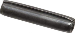 Made in USA - 3/16" Diam x 7/8" Long Coiled Spring Pin - Grade 1070-1090 Alloy Steel, Black Oxide Finish - Exact Tool & Supply