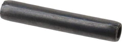 Made in USA - 3/16" Diam x 1-1/8" Long Coiled Spring Pin - Grade 1070-1090 Alloy Steel, Black Oxide Finish - Exact Tool & Supply