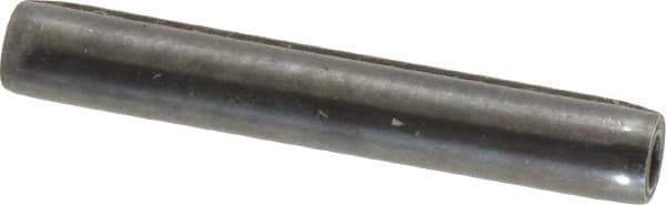 Made in USA - 3/16" Diam x 1-1/4" Long Coiled Spring Pin - Grade 1070-1090 Alloy Steel, Black Oxide Finish - Exact Tool & Supply