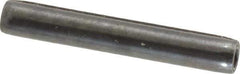 Made in USA - 3/16" Diam x 1-1/4" Long Coiled Spring Pin - Grade 1070-1090 Alloy Steel, Black Oxide Finish - Exact Tool & Supply