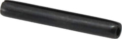 Made in USA - 3/16" Diam x 1-3/8" Long Coiled Spring Pin - Grade 1070-1090 Alloy Steel, Black Oxide Finish - Exact Tool & Supply