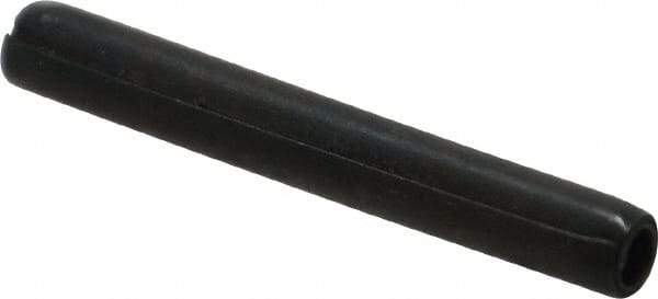 Made in USA - 3/16" Diam x 1-1/2" Long Coiled Spring Pin - Grade 1070-1090 Alloy Steel, Black Oxide Finish - Exact Tool & Supply
