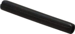 Made in USA - 3/16" Diam x 1-1/2" Long Coiled Spring Pin - Grade 1070-1090 Alloy Steel, Black Oxide Finish - Exact Tool & Supply