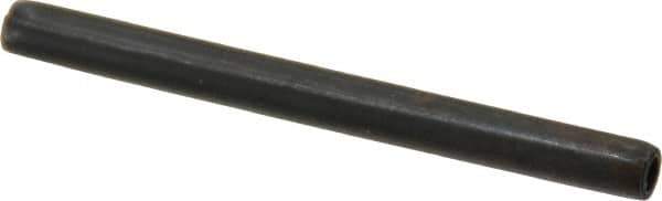 Made in USA - 3/16" Diam x 2-1/4" Long Coiled Spring Pin - Grade 1070-1090 Alloy Steel, Black Oxide Finish - Exact Tool & Supply