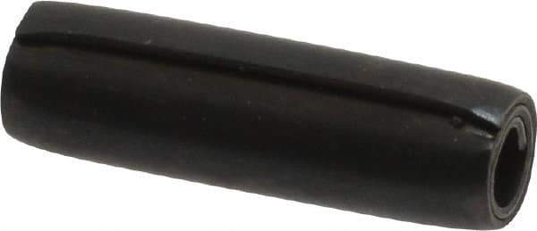 Made in USA - 7/32" Diam x 3/4" Long Coiled Spring Pin - Grade 1070-1090 Alloy Steel, Black Oxide Finish - Exact Tool & Supply