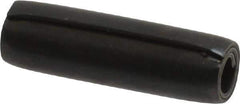 Made in USA - 7/32" Diam x 3/4" Long Coiled Spring Pin - Grade 1070-1090 Alloy Steel, Black Oxide Finish - Exact Tool & Supply