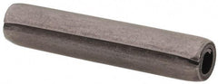 Made in USA - 7/32" Diam x 1-1/8" Long Coiled Spring Pin - Grade 1070-1090 Alloy Steel, Black Oxide Finish - Exact Tool & Supply