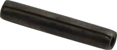 Made in USA - 7/32" Diam x 1-1/4" Long Coiled Spring Pin - Grade 1070-1090 Alloy Steel, Black Oxide Finish - Exact Tool & Supply