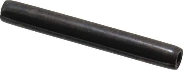 Made in USA - 7/32" Diam x 1-3/4" Long Coiled Spring Pin - Grade 1070-1090 Alloy Steel, Black Oxide Finish - Exact Tool & Supply