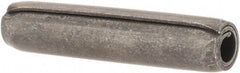 Made in USA - 1/4" Diam x 1-1/4" Long Coiled Spring Pin - Grade 1070-1090 Alloy Steel, Black Oxide Finish - Exact Tool & Supply
