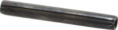 Made in USA - 1/4" Diam x 2" Long Coiled Spring Pin - Grade 1070-1090 Alloy Steel, Black Oxide Finish - Exact Tool & Supply